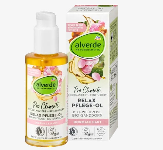 alverde NATURKOSMETIK Body Oil Wild Rose, Sea Buckthorn 100ml