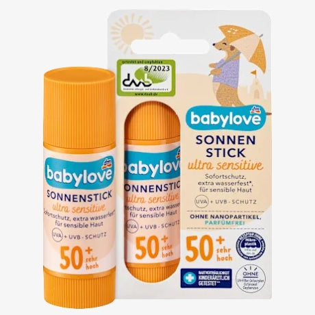 babylove Sonnenstick 兒童臉部超敏感防曬棒 SPF 50+ 20g - MunichStars