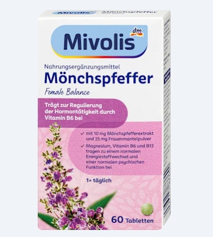 美唯力 Mivolis 女性經期賀爾蒙調理貞潔莓錠 60錠/15g