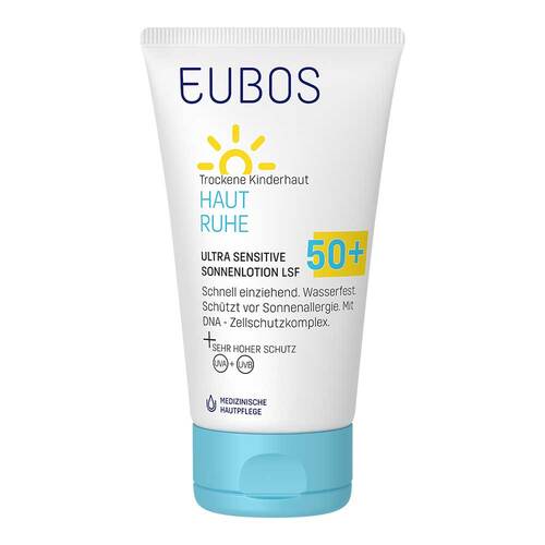 Eubos Haut Ruhe Ultra Sensitiv Sonnenlotion LSF 50+ Chemical-Free Sunscreen - Waterproof and Sweat-Resistant 150ml