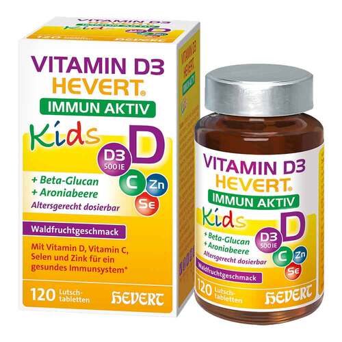 Hevert 菲德 Vitamin D3 Immun Aktiv Kids Lutschtabletten 兒童含片 120 stk