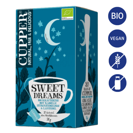 Cupper BIO certified organic tea sleep aid herbal tea 20 pcs (20 x 1,5 g)