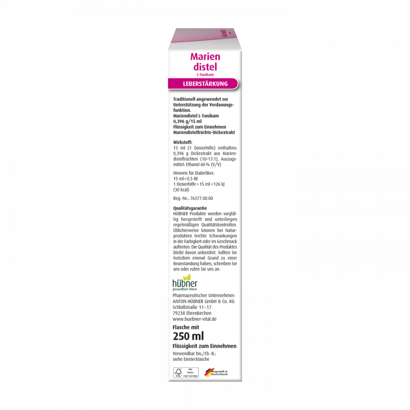 Hübner Good Bona Milk Thistle Drops Mariendistel L-Tonikum 250ml