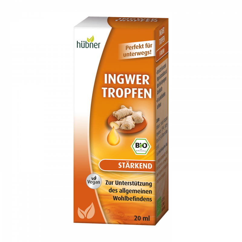 Hübner Organic Ginger Drops Ingwer Tropfen BIO 20ml