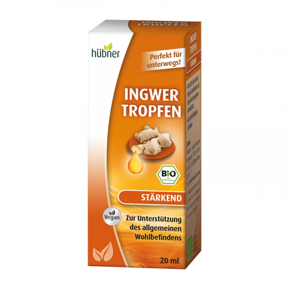 Hübner Organic Ginger Drops Ingwer Tropfen BIO 20ml