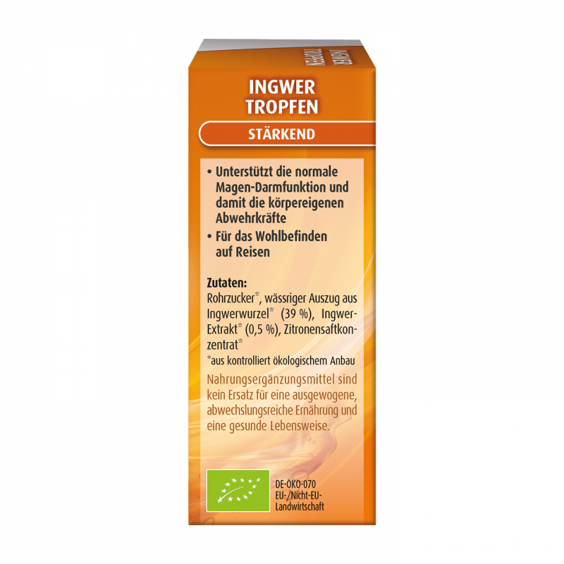 Hübner Organic Ginger Drops Ingwer Tropfen BIO 20ml