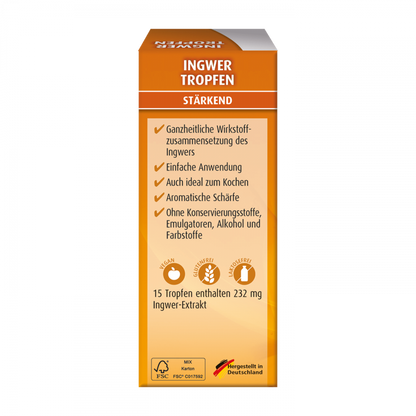 Hübner Organic Ginger Drops Ingwer Tropfen BIO 20ml