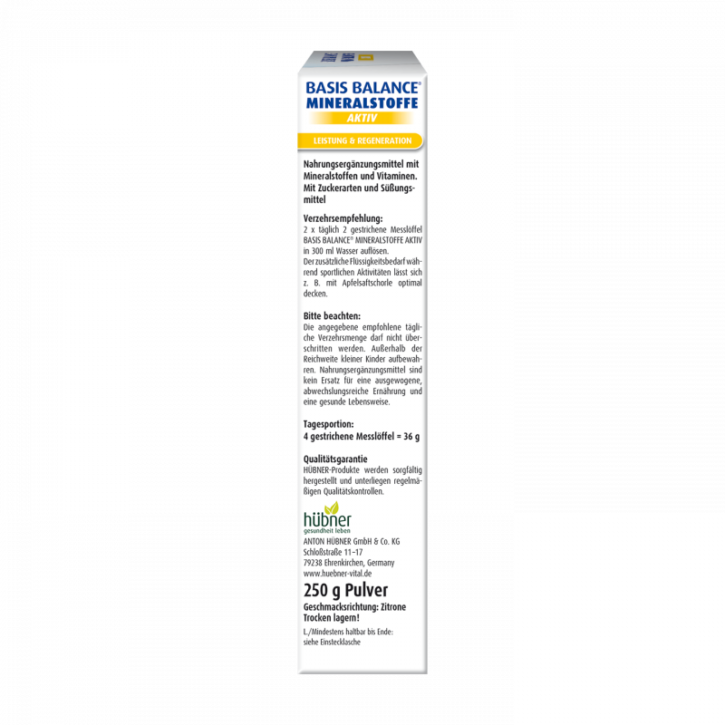 Hübner Basis balance® mineralsonffe activ 250g