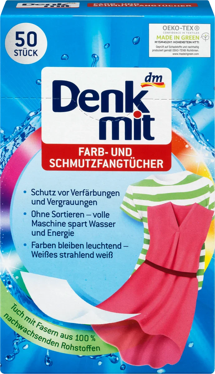 DM laundry blotting paper Farb- &amp;amp; Schmutzfangtücher, 50 St