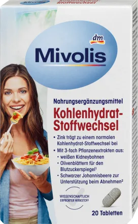 Mivolis Kohlenhydrat Blocker, 20 St 碳水化合物阻滯劑 20錠 - MunichStars