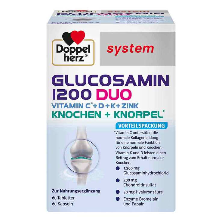 Doppelherz 多寶 Glucosamin 1200 Duo system Kombipackung 葡萄糖胺雙系統120入 - MunichStars