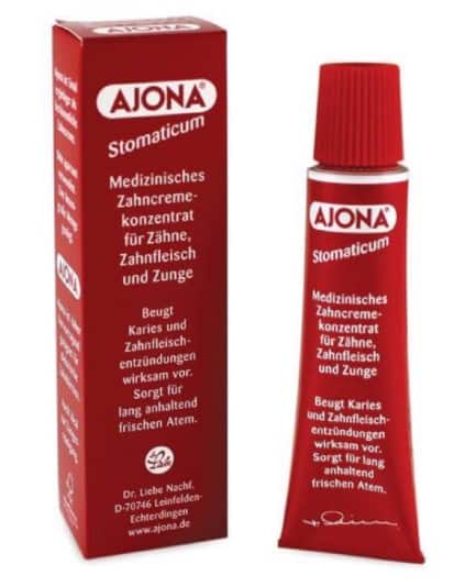 [ 完美健齒組合2] 德國 AJONA 抗發炎天然抗菌牙膏 25ml+DR. HAUSCHKA 德國世家 冰花系列 健齒牙膏(楝樹薄荷)75ml