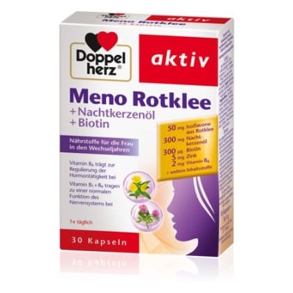 多寶熟齡女性維生素30粒 嬌齡紅花苜蓿膠囊 Doppelherz  Meno Rotklee - MunichStars
