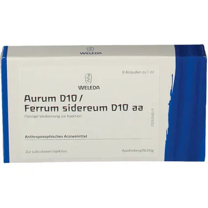 Weleda 安瓶 Aurum D10/Ferrum sidereum D10 aa Ampullen 8X1 ml - MunichStars