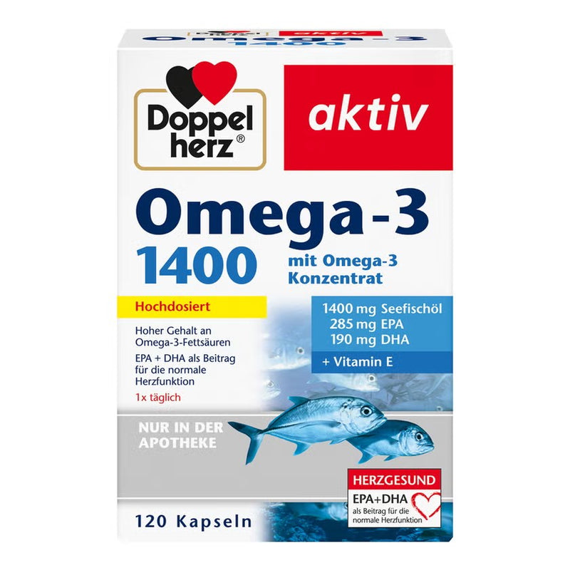 Doppelherz 多寶 aktiv Omega-3 1.400 魚油 120粒 - MunichStars
