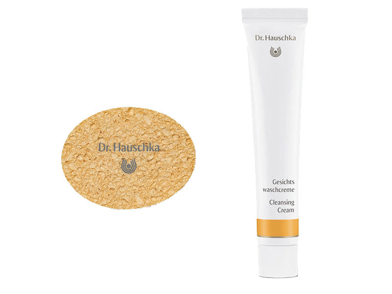 [Cleansing Combo] Dr.Hauschka German Family Rhythmic Cleansing Cream Cleansing Cream + Cleansing Makeup Removing Sponge