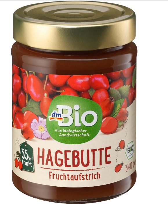 DM 有機玫瑰果醬 Fruchtaufstrich Hagebutte 55%, 340 g