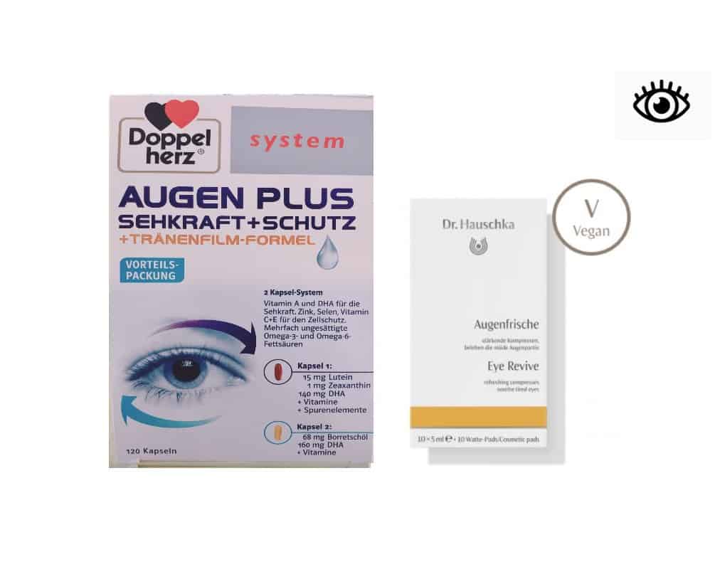 [Eye Revive Set 3] Dr.Hauschka German Family Eye Drops Eye Revive &amp;amp; Duobao Tear Mask Capsules Lutein + Zinc 120 Tablets Doppelherz Augen Sehkraft + Schutz System Kapseln