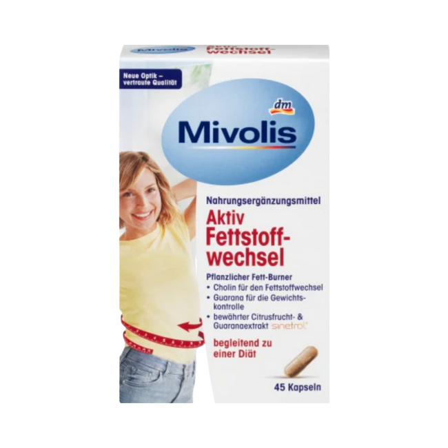 Mivolis Aktiv Fettstoffwechsel Kapseln 45 St., 25 g 活性脂肪代謝膠囊 45 粒