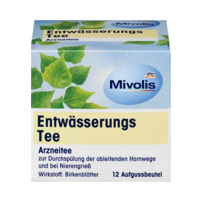 Mivolis Arznei-Tee, Entwässerungs Tee (12 x 1,8 g), 24 g 樺樹葉茶12入 - MunichStars