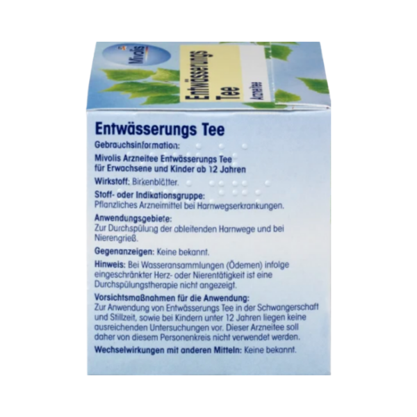 Mivolis Arznei-Tee, Entwässerungs Tee (12 x 1,8 g), 24 g 樺樹葉茶12入 - MunichStars