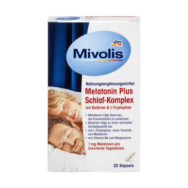Mivolis Melatonin Plus Schlaf-Komplex 32 Kapseln, 16 g 褪黑激素32入
