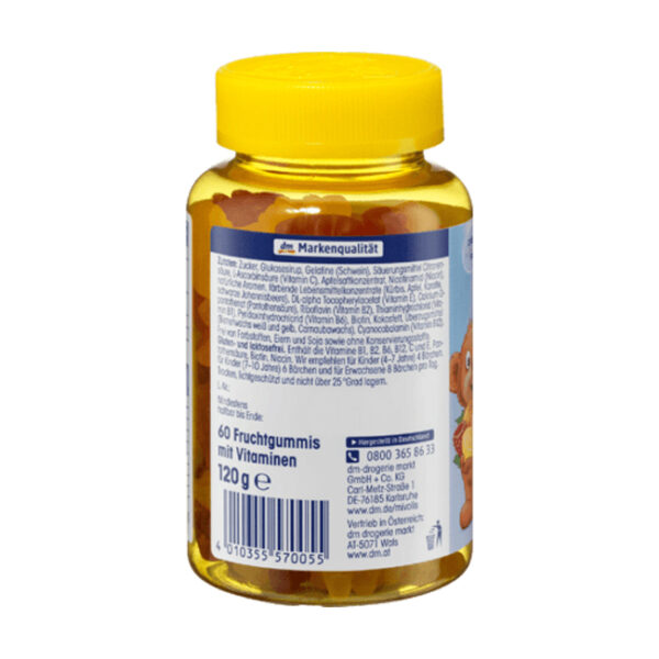 Mivolis Multivitamin-Bärchen für Kinder, Fruchtgummis, 60 St., 120 g 兒童複合維生素小熊水果軟糖 60 片 - MunichStars