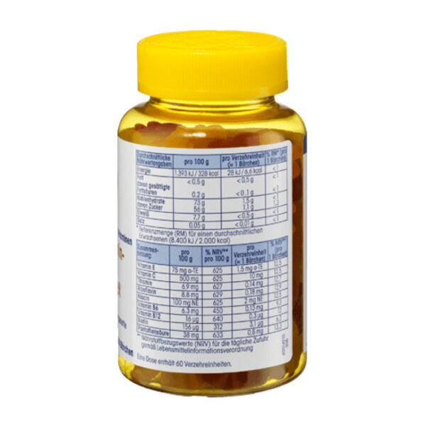 Mivolis Multivitamin-Bärchen für Kinder, Fruchtgummis, 60 St., 120 g 兒童複合維生素小熊水果軟糖 60 片 - MunichStars