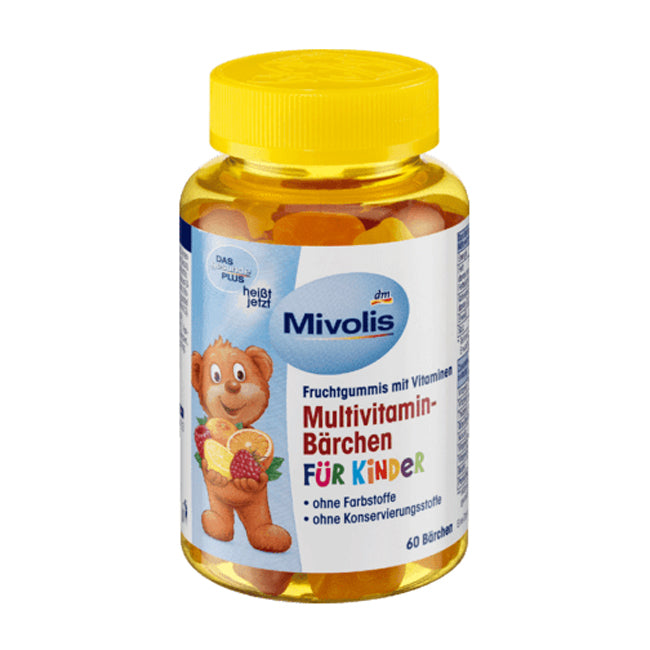 Mivolis Multivitamin-Bärchen für Kinder, Fruchtgummis, 60 St., 120 g 兒童複合維生素小熊水果軟糖 60 片 - MunichStars