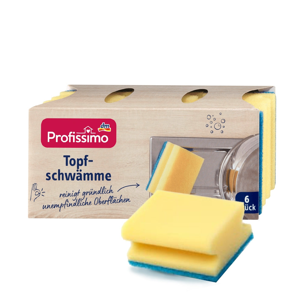 德國Profissimo洗碗海綿6入 - 有中文標示