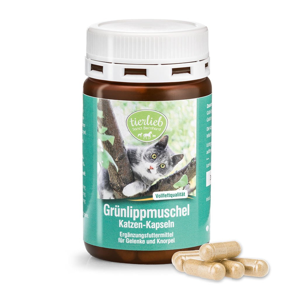 Sanct Bernhard tierlieb Green Lipped Mussel Joint Support for Cats 90 Capsules