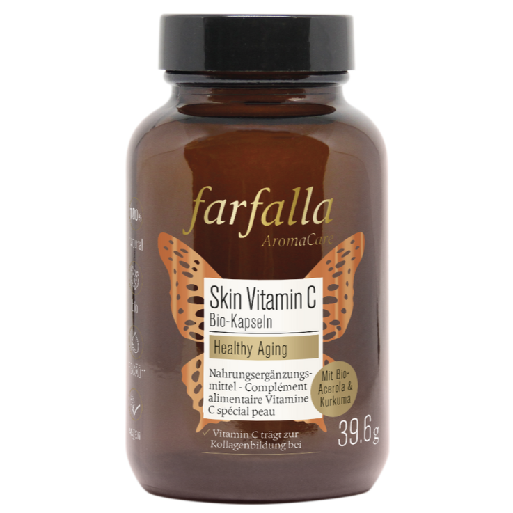 Farfalla 維生素C有機膠囊，健康老化 Skin Vitamin C Bio-Kapseln, Healthy Aging, 80 Stk. - MunichStars