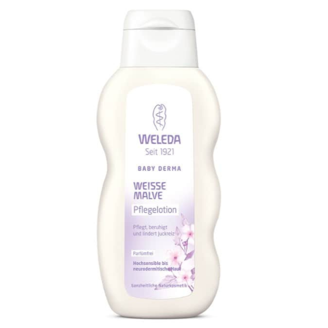 Weleda Baby Skin Whitening Malva Moisturizing Lotion (Suitable for Sensitive Skin) Weiße Malve 200ml