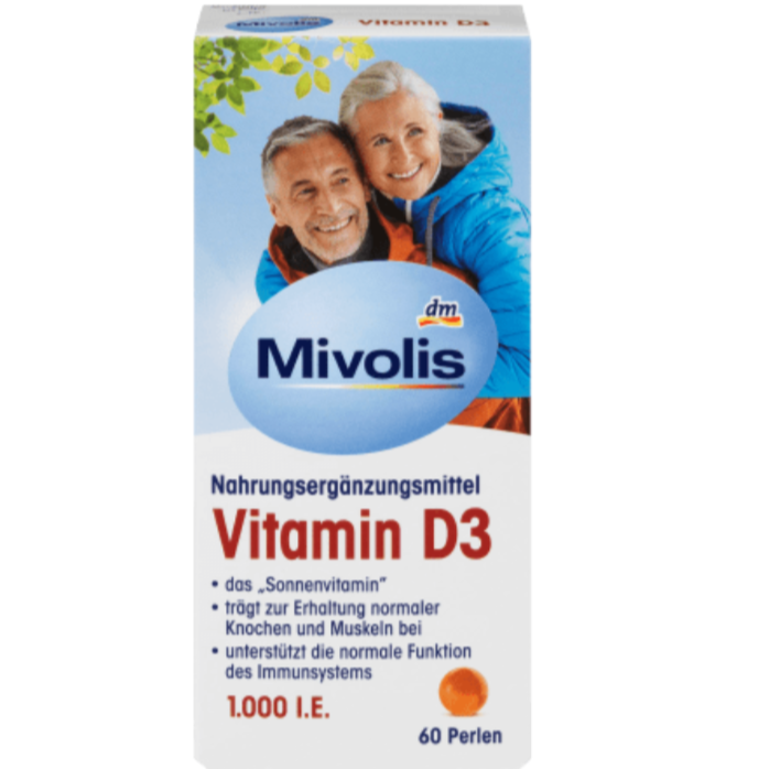 德國Mivolis Vitamin D3 維他命D3 維生素D3 (60 粒) - MunichStars
