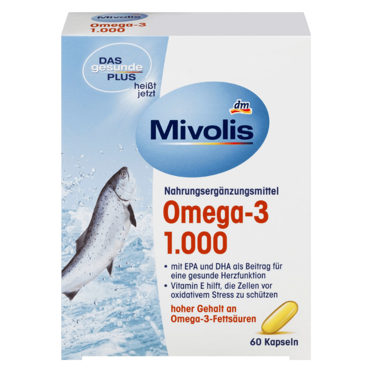 Mivolis 高劑量海魚油膠囊 Omega-3 1.000, Kapseln 60入 - MunichStars