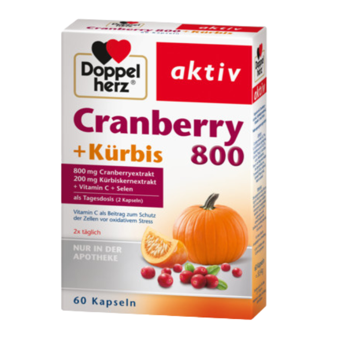 多寶蔓越莓+南瓜子 Doppelherz Cranberry + Kurbis 60粒