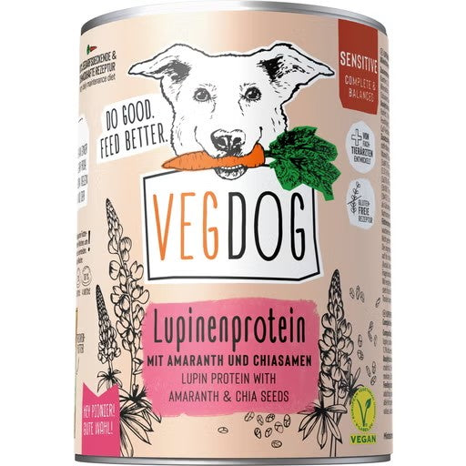 VEGDOG German Vegetarian Sensitive Adult Dog Lupin Protein 400g