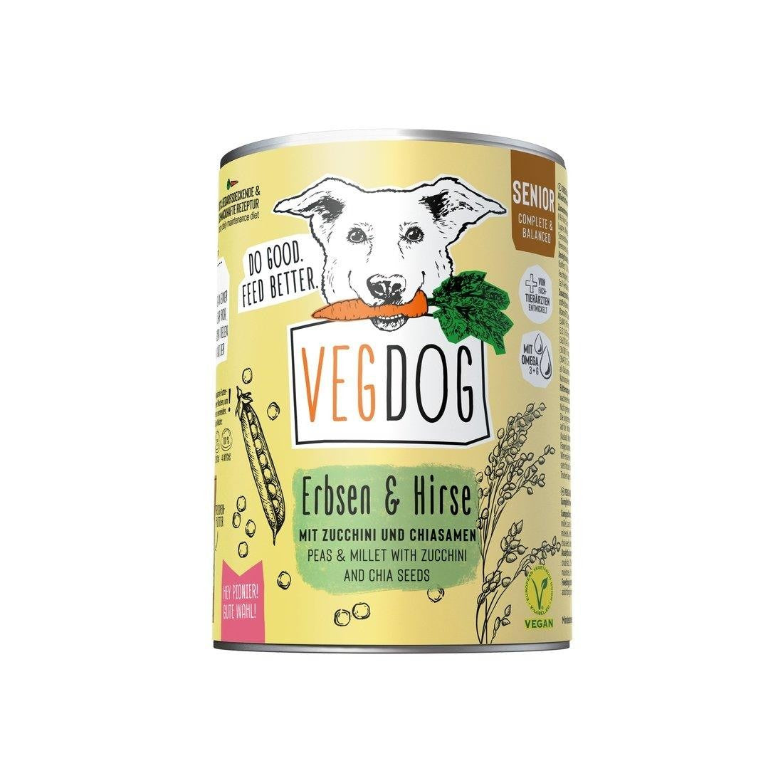 VEGDOG German Vegetarian Senior Erbsen &amp;amp; Hirse, 400 g
