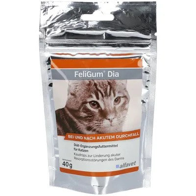 Pet alfavet FeliGum Dia for Cats - Acute Diarrhea Relief 40g