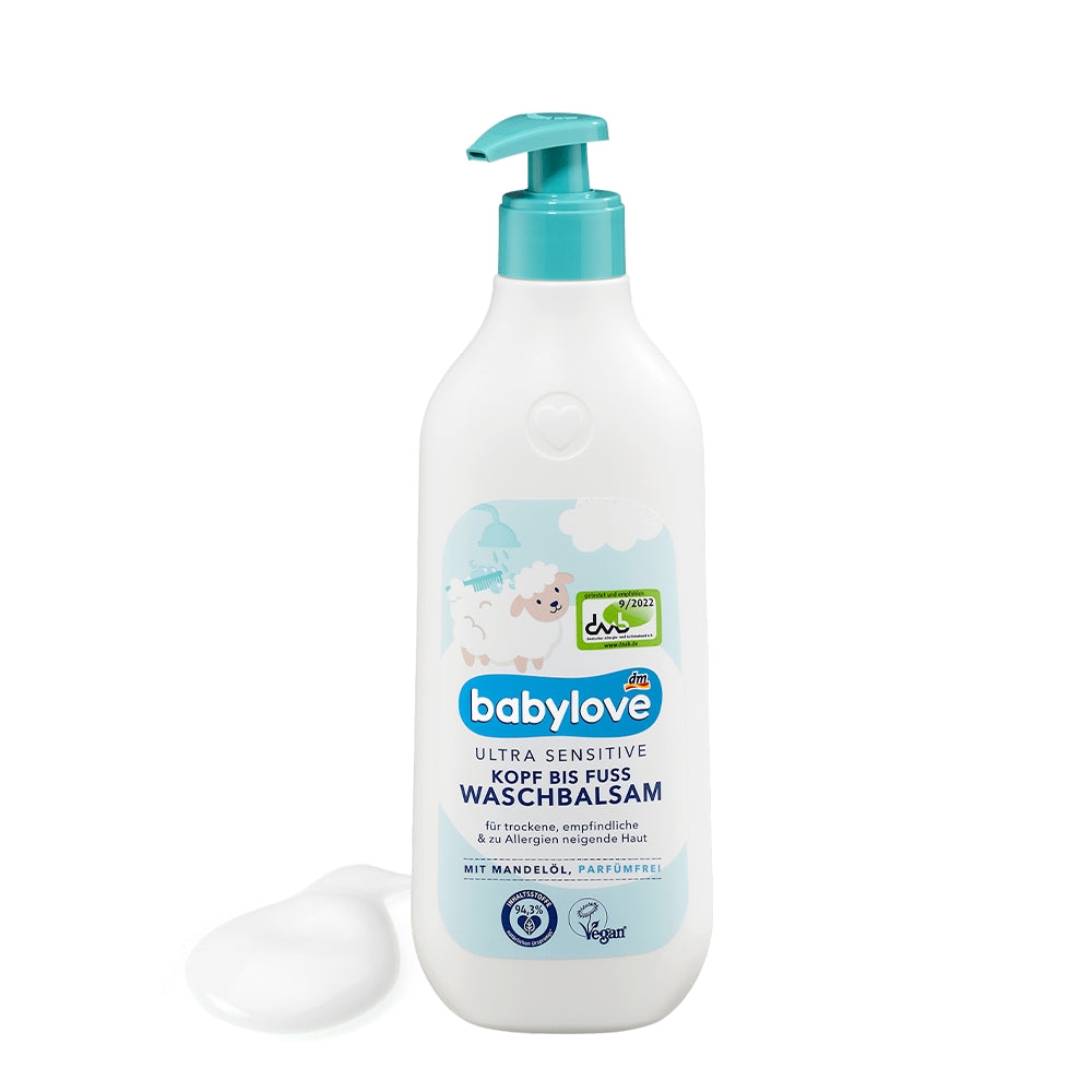 德國babylove二合一敏感洗髮沐浴乳 500ml - 有中文標示