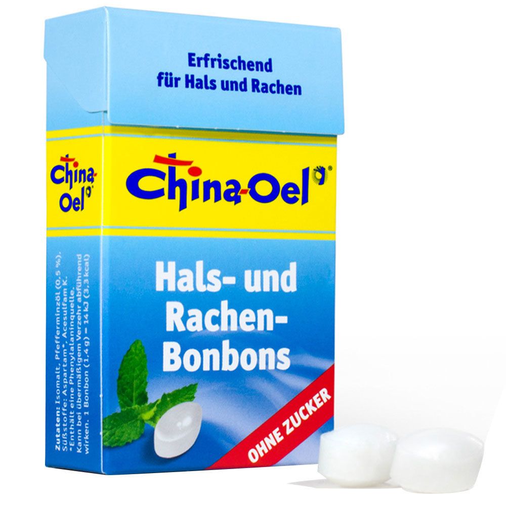 德國百靈油無糖薄荷潤喉糖China-Oel® Hals- und Rachenbonbons