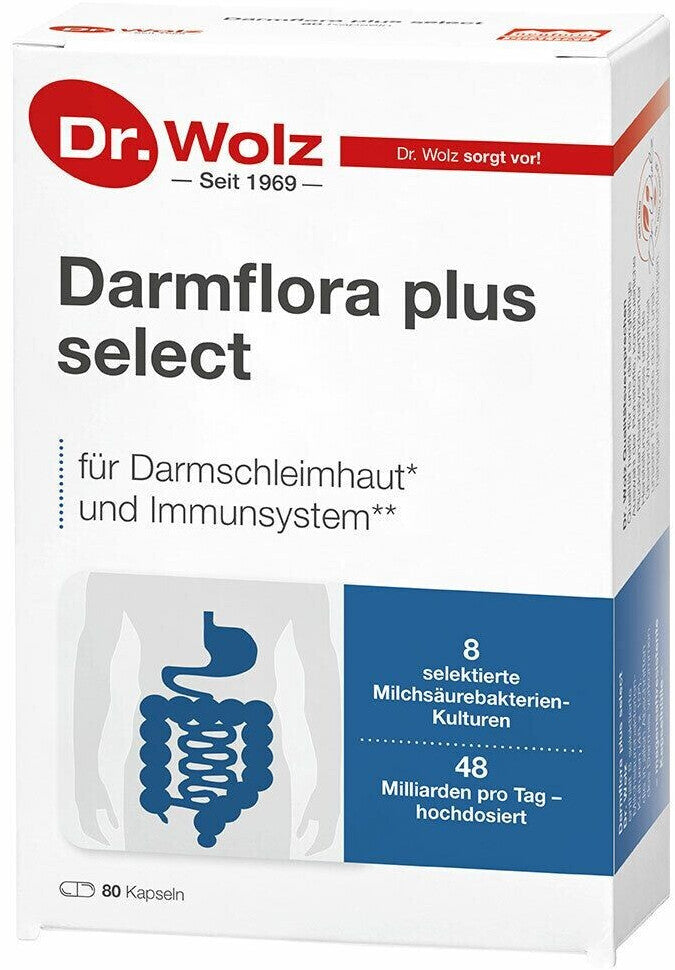 Dr.Wolz Darmflora plus Dr.Wolz probiotic capsules darmflfora plus select 80 capsules 