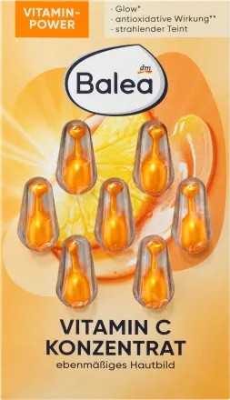 Balea Skin Care Capsule Essence 7 capsules Q10/Seaweed/Vitamin C Brightening/Night