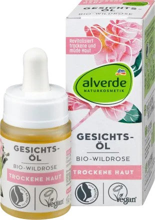 德國Alverde艾薇德 有機野玫瑰面部精華油 15ml gesichtsöl Bio-wildrose - MunichStars