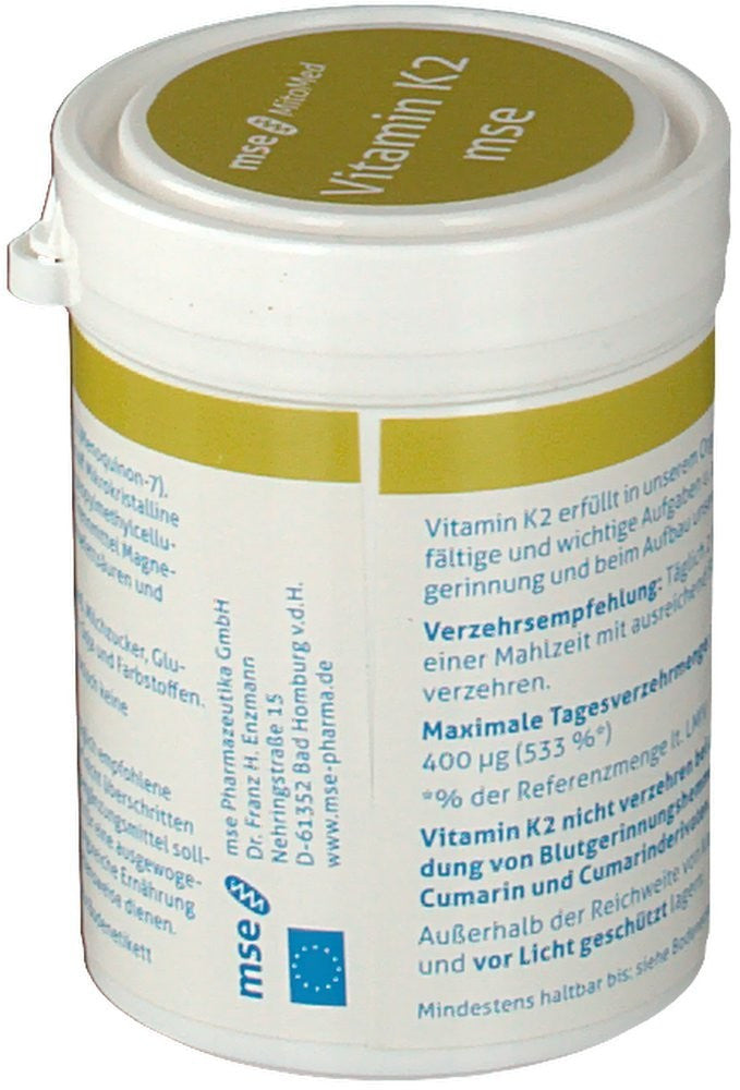 Dr.Enzmann 恩世蔓 Vitamin K2 mse Kapseln (90 Stk.) 維生素K2膠囊200ug 90粒 - MunichStars