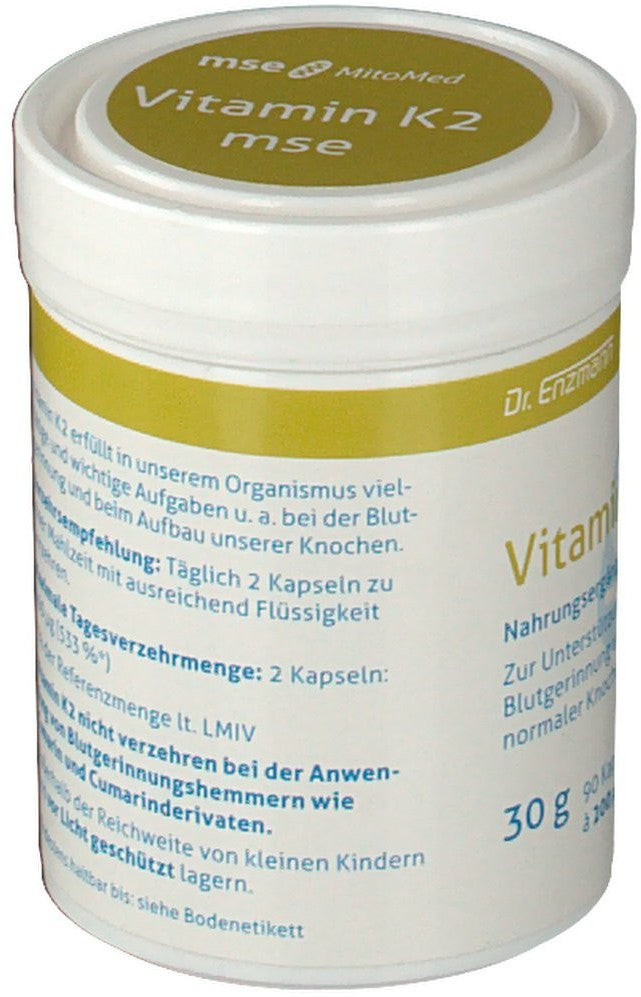 Dr.Enzmann 恩世蔓 Vitamin K2 mse Kapseln (90 Stk.) 維生素K2膠囊200ug 90粒 - MunichStars