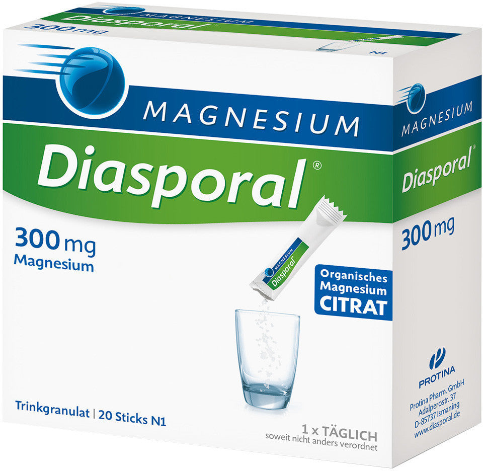 Diasporal 鎂元素補充劑(顆粒粉包) Protina Magnesium 300 direkt 300 Granulat (20 Stk.) - MunichStars