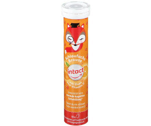 Intact sanotact Schlaufuchs Brause Brausetabletten (15 Stk.) Orange flavor with vitamin C and iron 100% vegetarian foaming tablets 15 pieces * suitable for children * 