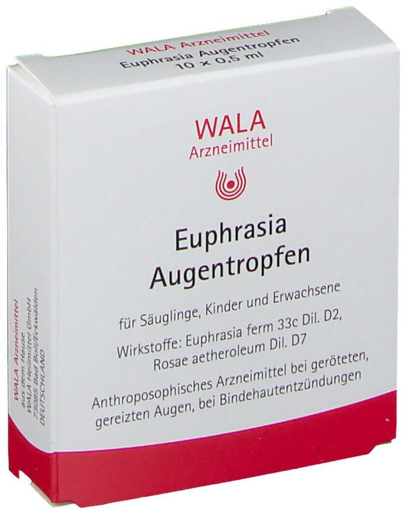 Wala 小米草滴眼液(天然配方不含防腐劑) Euphrasia Augentropfen 便携版 大盒30個/0.5ml 小盒10個/0.5ml - MunichStars