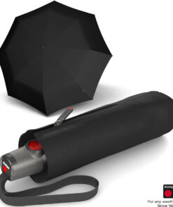 【預購】Knirps Taschenschirm T.100 Duomatic Auf-Zu-Automatik - black 黑色自動摺疊傘